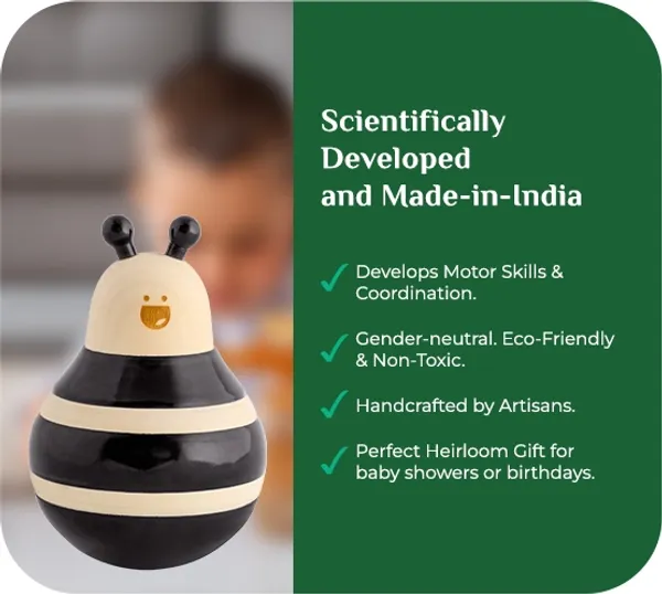 BuzzleBee™_Ivory_Wood_Balancing_Wobbler_Toy_For_Babies