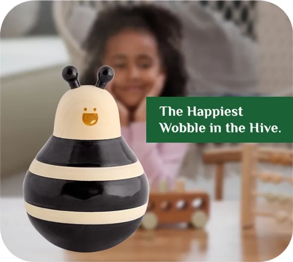 BuzzleBee™_Ivory_Wood_Balancing_Wobbler_Toy_For_Babies