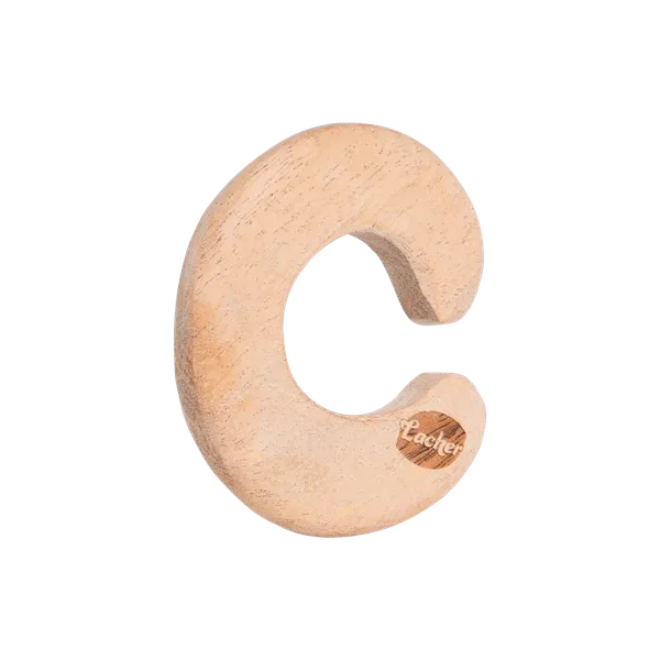 ChewsyC™_Premium_Neem_Wood_Alphabet_C_Teether_For_Babies