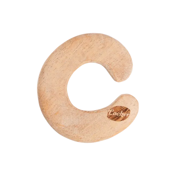 ChewsyC™_Premium_Neem_Wood_Alphabet_C_Teether_For_Babies