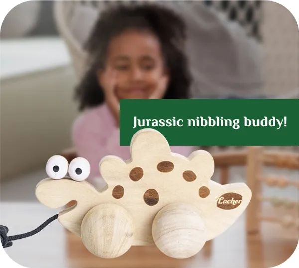SteggyWiggle™_Oak_Wood_Pull_Along_Steggywiggle_Dino_Toy_For_Babies
