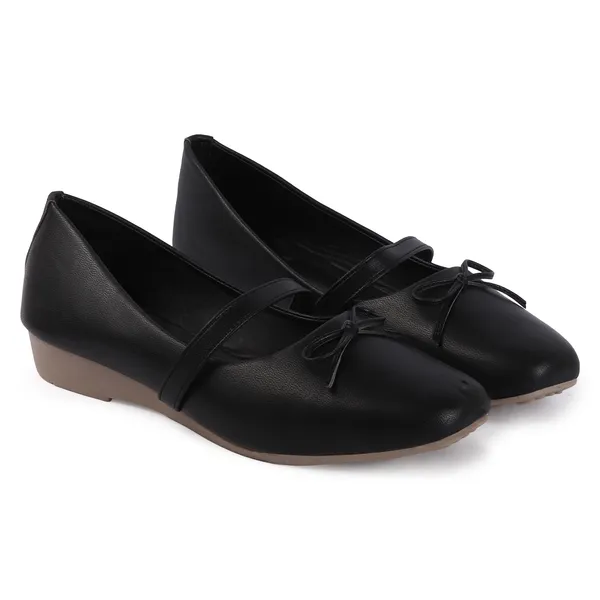 Black_Synthetic_Crossover_Strap_Mary_Jane_Wedge_Flats_For_Women