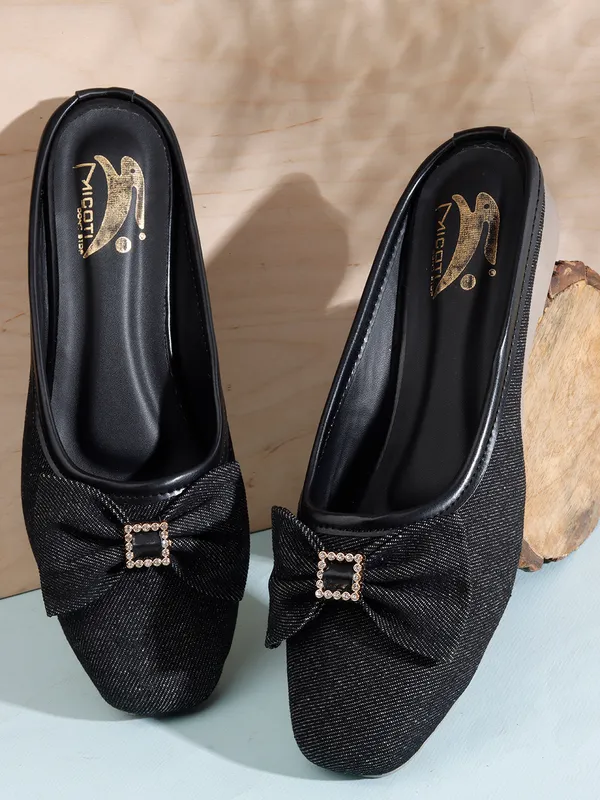 Black_And_Olive_Green_Textile_Bow_Detail_Wedge_Mules_And_Canvas_Floral_Mary_Jane_Platform_Shoes_For_Women