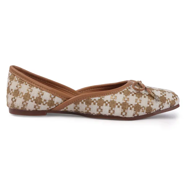 Beige_Synthetic_Patterned_Bow_Ballet_Flats_For_Women
