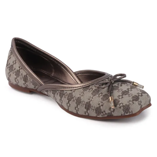 Grey_Textile_Bow_Detail_Flat_Shoes_For_Women