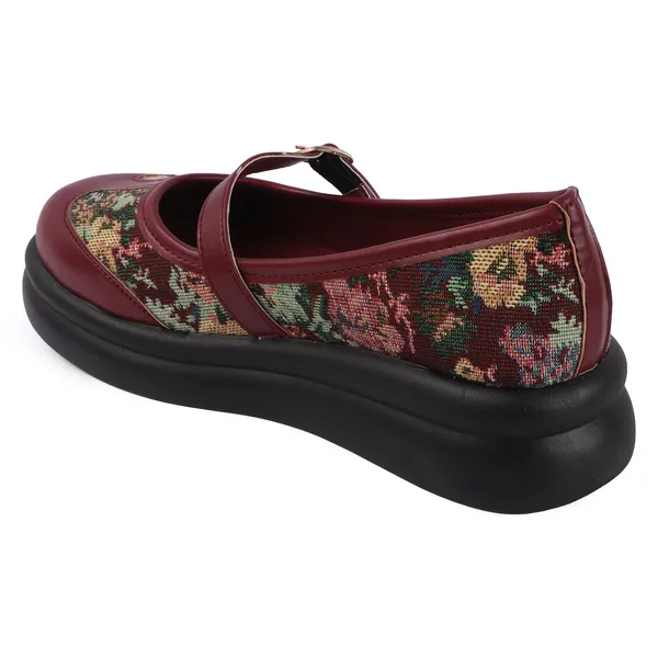 Burgundy_Floral_Textile_Mary_Jane_Platform_Shoes_For_Women