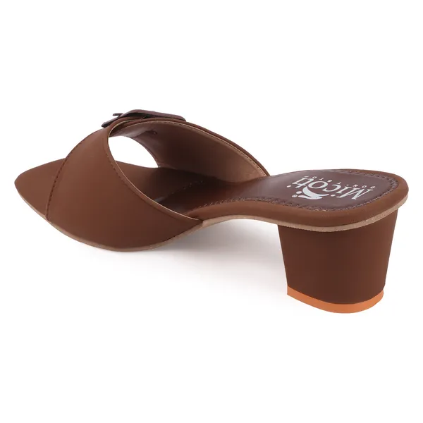 Brown_Synthetic_Buckle_Strap_Heeled_Mules_For_Women