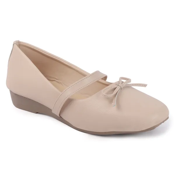 Beige_Synthetic_Bow_Detail_Wedge_Mary_Jane_Pumps_For_Women
