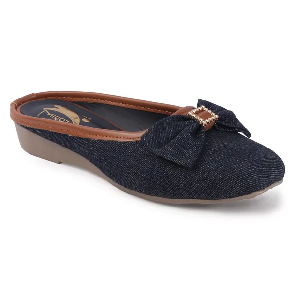 Navy_Denim_Bow_Detail_Wedge_Mules_For_Women