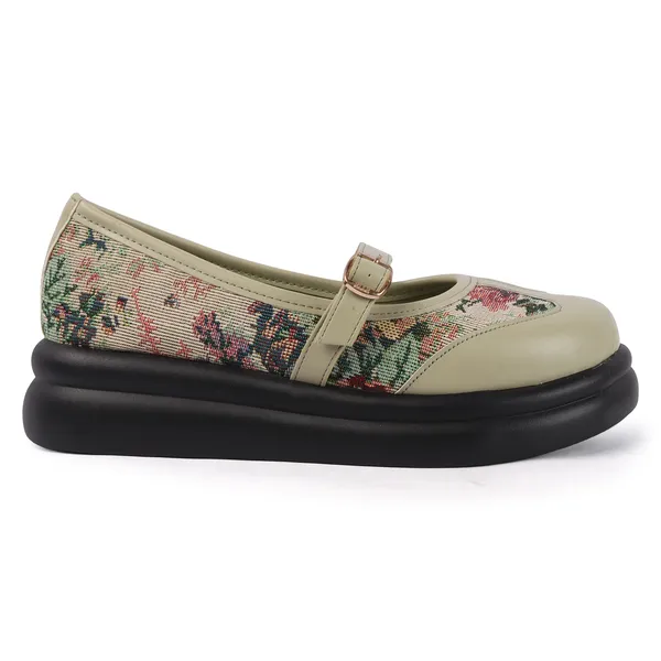 Black_And_Olive_Green_Textile_Bow_Detail_Wedge_Mules_And_Canvas_Floral_Mary_Jane_Platform_Shoes_For_Women