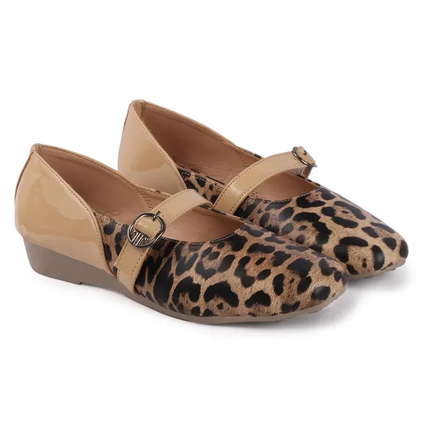 Brown_Synthetic_Leopard_Print_Buckle_Wedge_Shoes_For_Women