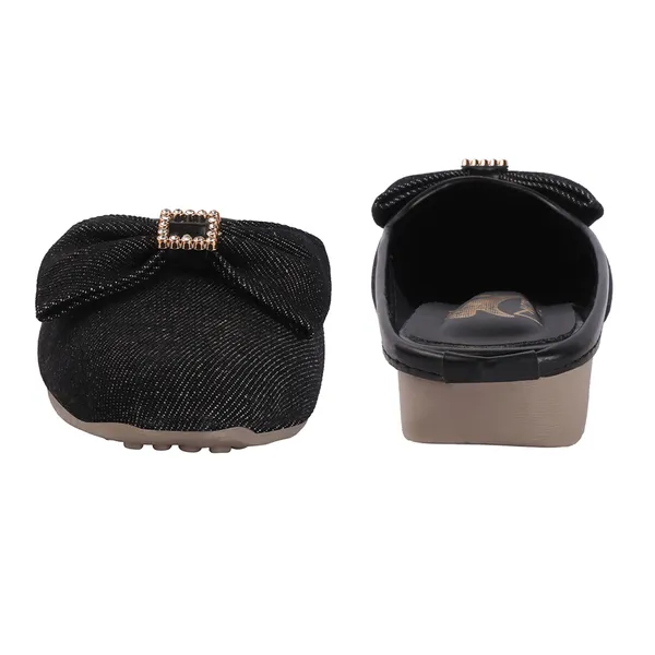 Black_Textile_Bow_Detail_Wedge_Mules_For_Women