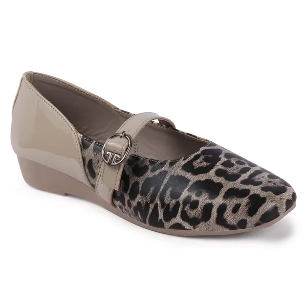 Beige_Synthetic_Leopard_Print_Wedge_Mary_Jane_Shoes_For_Women