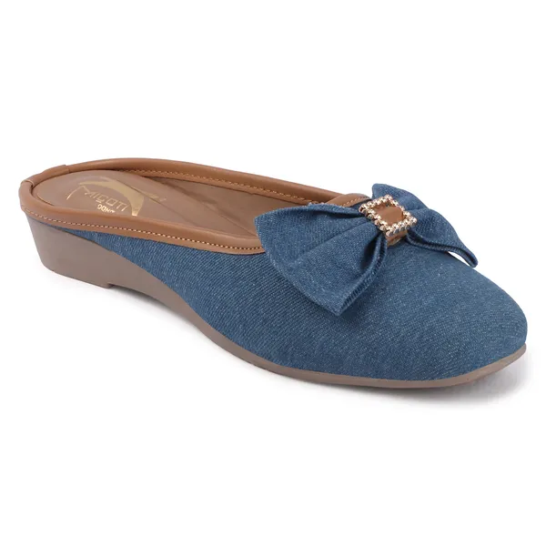 Blue_Denim_Bow_Detail_Flat_Juttis_For_Women