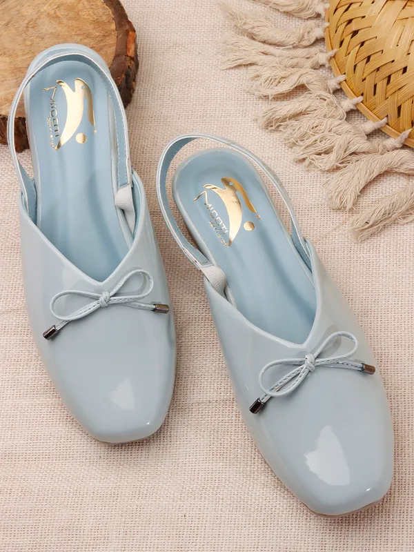 Blue_Pvc_Synthetic_Slingback_Wedge_Shoes_For_Women