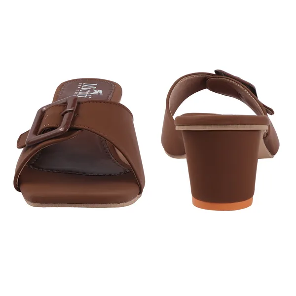 Brown_Synthetic_Buckle_Strap_Heeled_Mules_For_Women