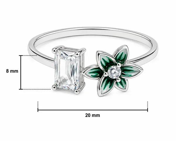 Mak_Luxe_925_Sterling_Silver_Emerald_Bloom_Radiance_925_Sterling_Silver_Open_Ring