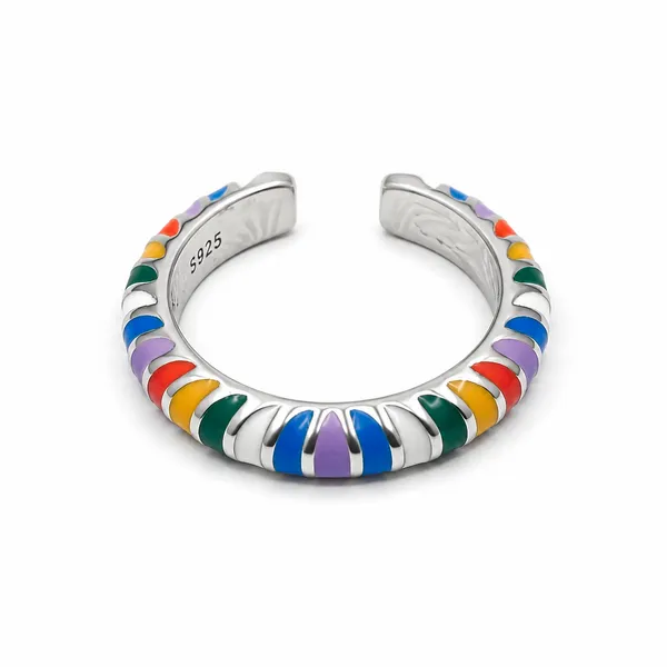 Mak_Luxe_925_Sterling_Silver_Rainbow_Radiance_925_Silver_Open_Ring