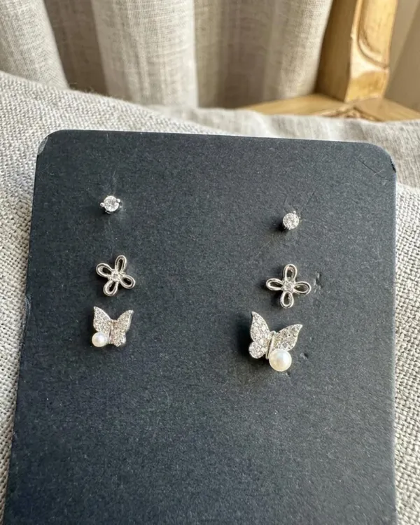 Mak_Luxe_925_SILVER_Sterling_Enchanted_Butterfly_&_Blossom_925_Sterling_Silver_Stud_Earrings_Set