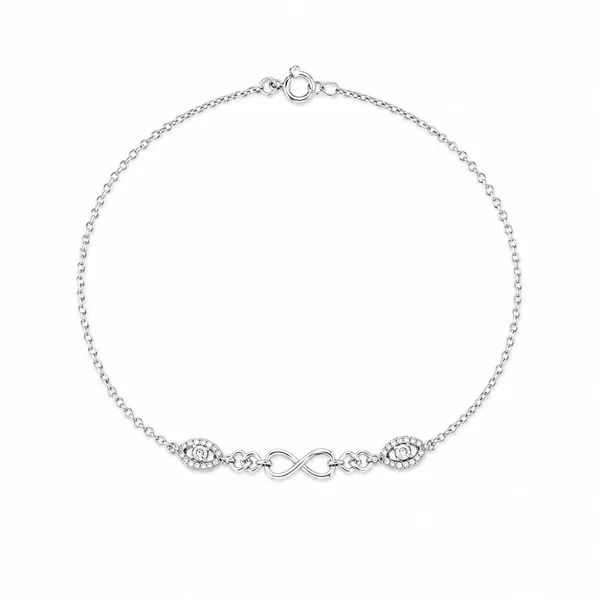 MAK_LUXE_925_Sterling_Silver_Infinity_Bracelet_for_Women_|_Crystal_Studded_Elegant_Chain_Bracelet