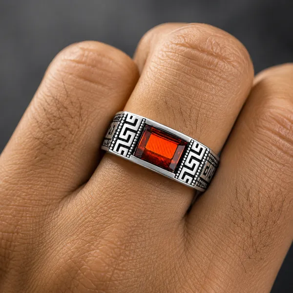 Mak_Luxe_925_Streling_Silver_Imperial_Ember_Greek_Key_Men’s_Ring