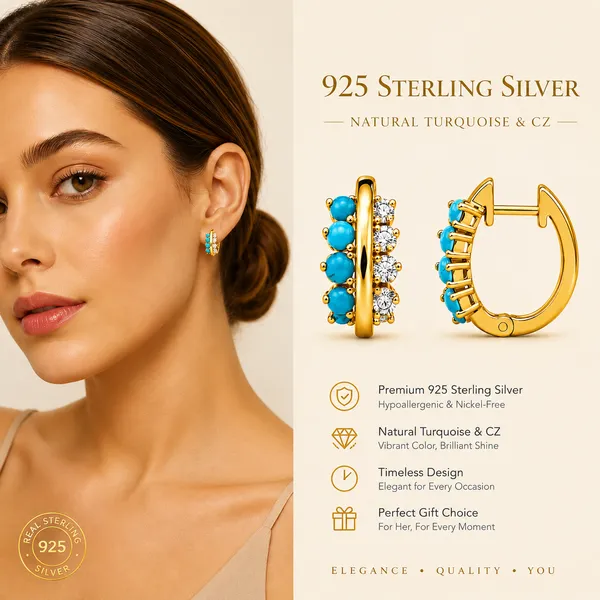 Mak_Luxe_925_Steling_Silver_Celestial_Turquoise_&_Diamond_Dual_Row_Hoop_Earrings