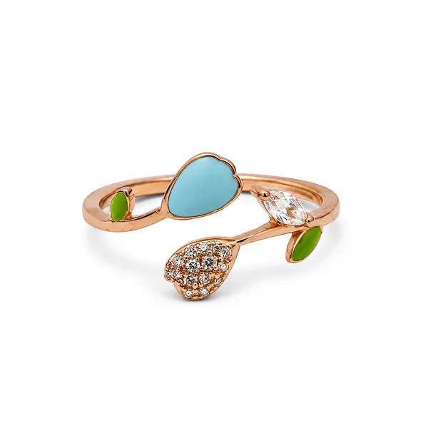 Mak_Luxe_925_Sterling_Silver_Ocean_Heart_&_Crystal_Leaves_Rose_Gold_925_Sterling_Silver_Ring