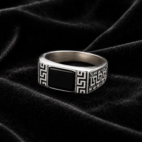 Mak_Luxe_925_Streling_Silver_Midnight_Onyx_Greek_Key_Men’s_Ring