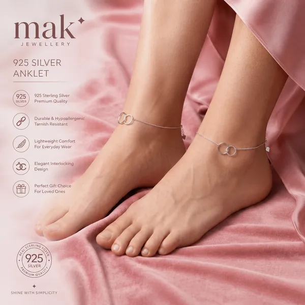 Mak_Luxe_925_Sterling_Silver_Interlocking_Double-Circle_Anklet_for_Women