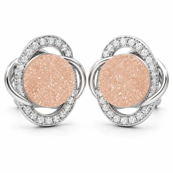 Mak_Luxe_925_SILVER_Sterling_Celestial_Peach_Druzy_Silver_Stud_Earrings