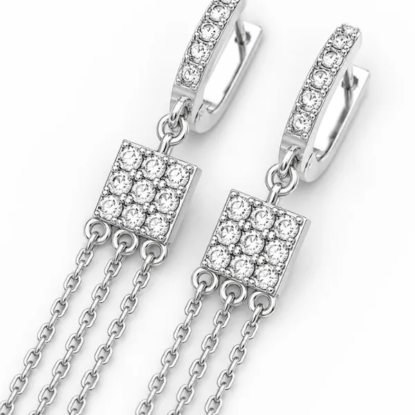 Mak_Luxe_925_Streling_Silver_Sparkle_Triple-Chain_Tassel_Drop_Earrings
