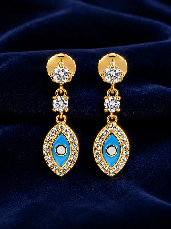 MAK_LUXE_925_Sterling_Silver_Blue_Evil_Eye_Drop_Earrings_for_Women_|_CZ_Studded_Elegant_Dangle_Earrings