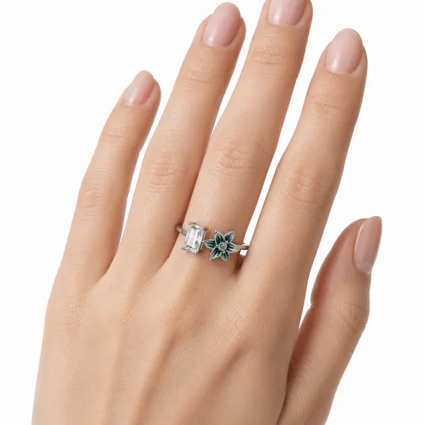 Mak_Luxe_925_Sterling_Silver_Emerald_Bloom_Radiance_925_Sterling_Silver_Open_Ring