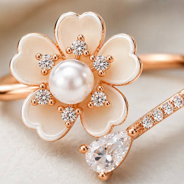 Mak_Luxe_925_Sterling_Silver_Pearl_Blossom_&_Crystal_Dew_Rose_Gold_925_Sterling_Silver_Ring