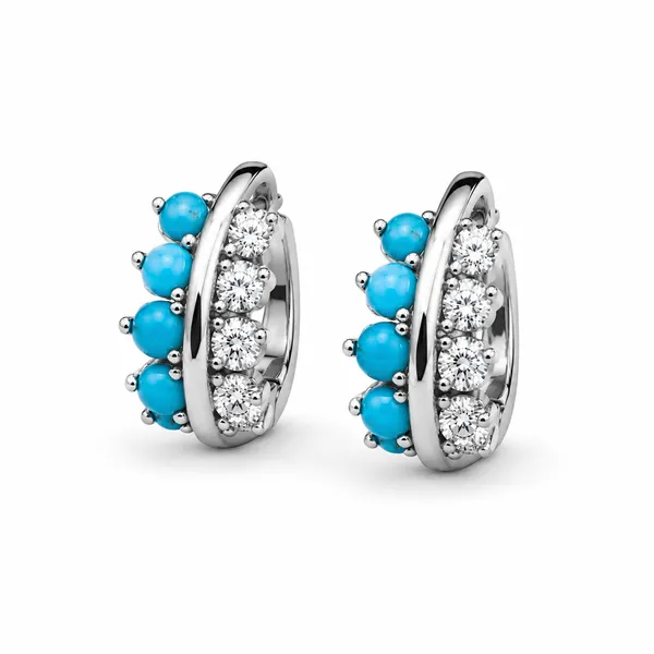 Mak_Luxe_925_Steling_Silver_Celestial_Turquoise_&_Diamond_Dual_Row_Hoop_Earrings