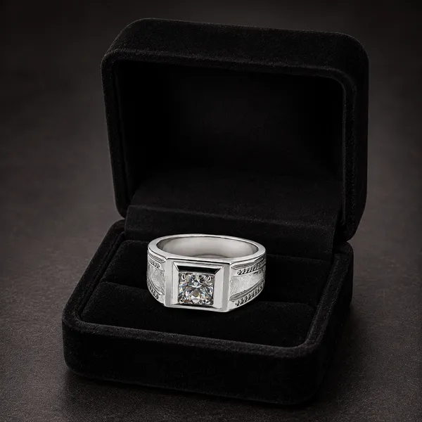 Mak_Luxe_925_Streling_Silver_Regal_Crest_Solitaire_Diamond_Men’s_Ring