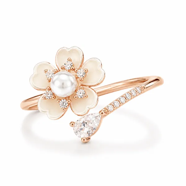 Mak_Luxe_925_Sterling_Silver_Pearl_Blossom_&_Crystal_Dew_Rose_Gold_925_Sterling_Silver_Ring