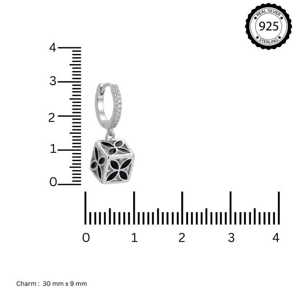 Mak_Luxe_925_Sterling_Silver_Black_Enamel_Floral_Cube_Drop_Earrings_for_Women