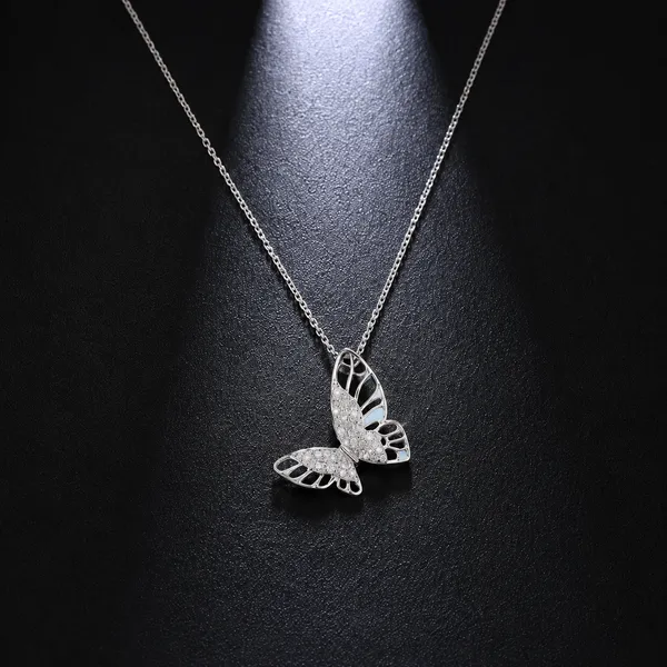 Mak_Luxe_925_Sterling_Silver_Butterfly_Sparkling_Silver_Pendent_With_Chain
