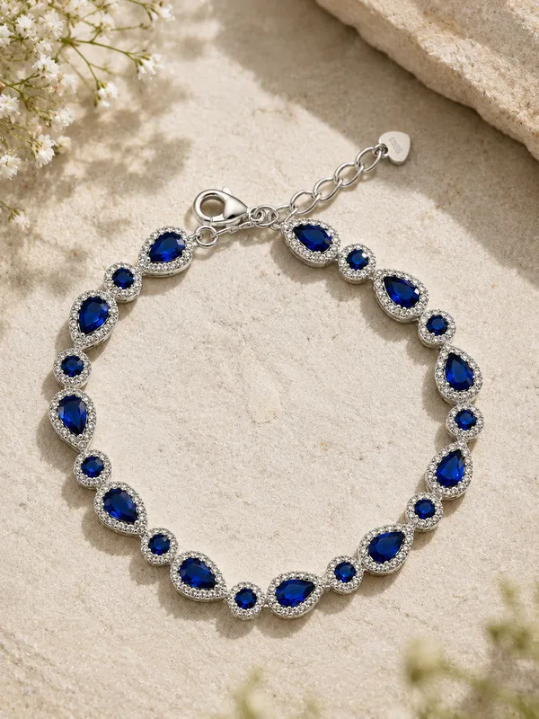Mak_Luxe_925_Sterling_Silver_Royal_Blue_Sapphire_Pear-Cut_Bracelet_for_Women