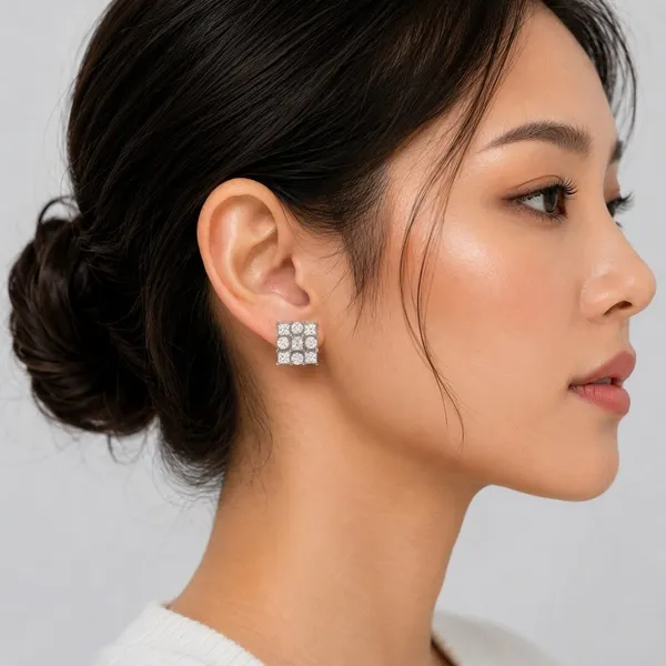 Mak_Luxe_925_SILVER_Sterling_Silver_Mosaic_Diamond_Stud_Earrings