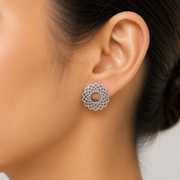 Mak_Luxe_925_SILVER_Sterling_Silver_Mandala_Filigree_Stud_Earrings