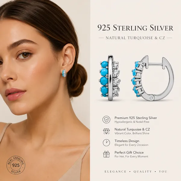 Mak_Luxe_925_Steling_Silver_Celestial_Turquoise_&_Diamond_Dual_Row_Hoop_Earrings