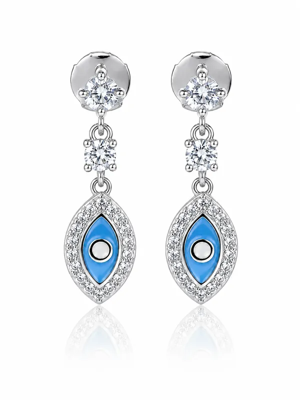 MAK_LUXE_925_Sterling_Silver_Blue_Evil_Eye_Drop_Earrings_for_Women_|_CZ_Studded_Elegant_Dangle_Earrings
