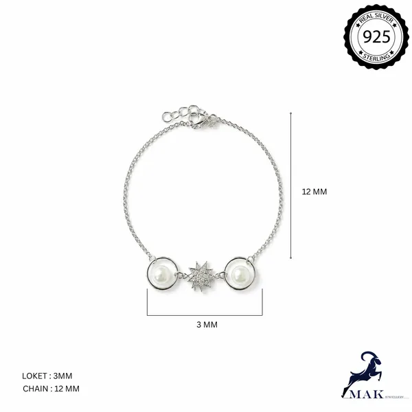 Mak_Luxe_925_Sterling_Silver_Pearl_&_Star_Bracelet_for_Women