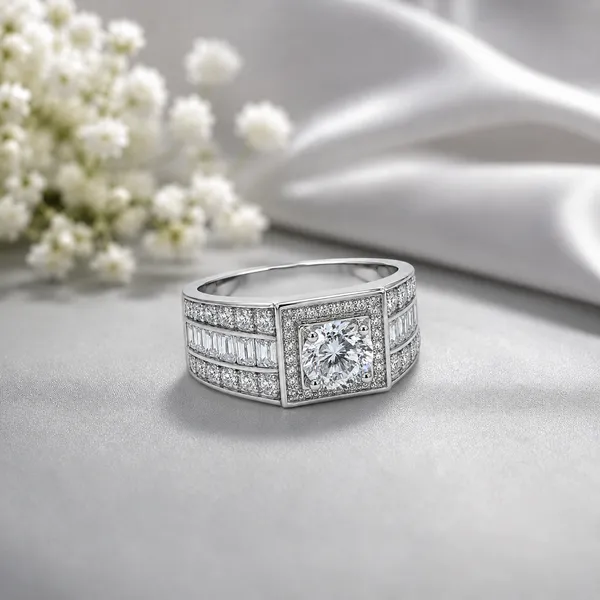 Mak_Luxe_925_Streling_Silver__Imperial_Baguette_Halo_Solitaire_Men’s_Ring