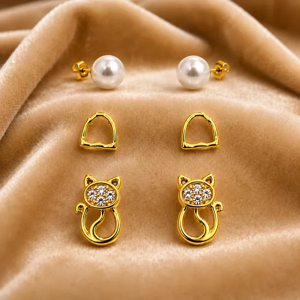 Mak_Luxe_925_Sterling_Silver_Gold_Plated_Stud_Earrings_Set
