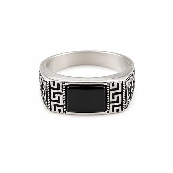 Mak_Luxe_925_Streling_Silver_Midnight_Onyx_Greek_Key_Men’s_Ring
