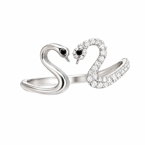 Mak_Luxe_925_Sterling_Silver_Eternal_Swan_Love_Sparkle_925_Sterling_Silver_Open_Ring