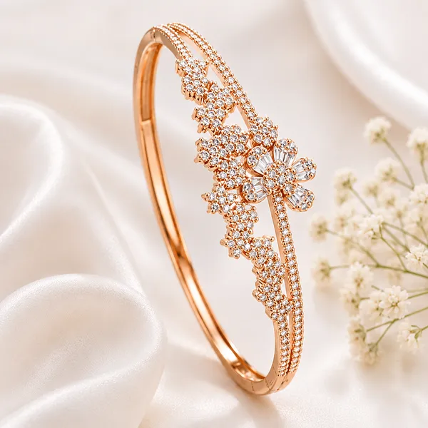 MAK_LUXE_925_Sterling_Silver_Rose_Gold_Plated_Floral_Crystal_Studded_Designer_Bangle_for_Women_|_Elegant_Bracelet